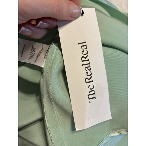 Jason Wu New Authentic Solid Mint Green Tank Satin Formal Long Slip Gown Dress - Picture 10 of 10